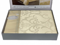 Постельное белье из жаккарда с оборкой KARVEN N005-601 50х70 (2шт), 70х70 (2шт) семейное