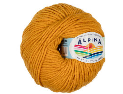 Пряжа ALPINA MARGO №16 темно-желтая 100% мериносовая шерсть 10 шт х 50 гр, 75 м +/- 4 м