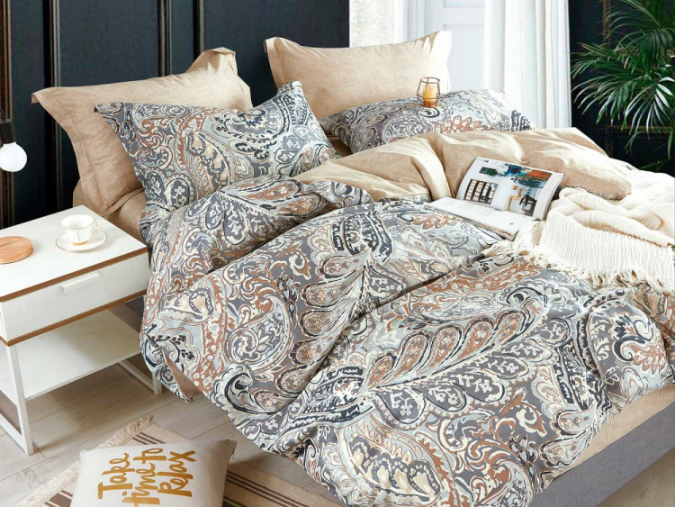 Постельное белье из сатина ASABELLA 1280-6 50х70 (2шт) и 70х70 (2шт) евро