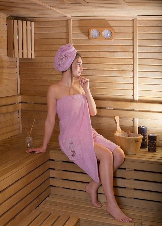 Набор женский для ванной и сауны KARNA ARVEN розовый