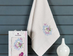 Полотенце махровое BRENTIS кремовое 50х90 в коробке