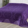 Простыня махровая жаккардовая KARNA OTTOMAN фиолетовая 160х220