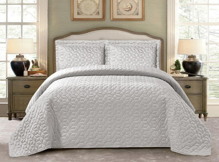 Покрывало с наволочками тонкое из велюра TANGO ROMBI ROM-14 240х260