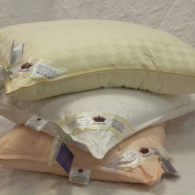 Подушка шелковая KINGSILK ELISABETTE KINGSILK ЭЛИТ-ПРЕСТИЖ персиковая 50х70М