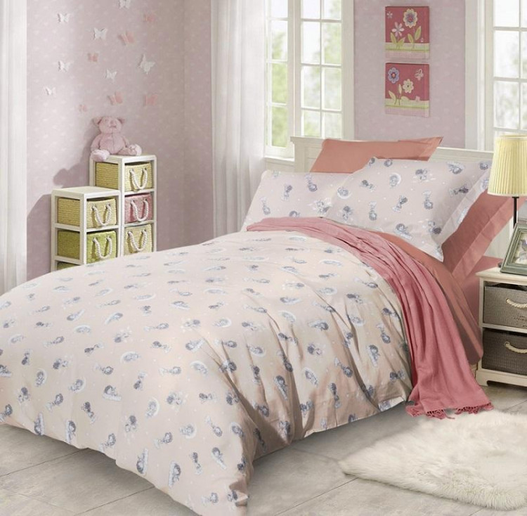 Постельное белье двухстороннее из сатина SAILID BL-30-1 1,5-спальное