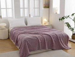 Плед из микрофибры TANGO БАБОЧКИ сиреневый 200х220