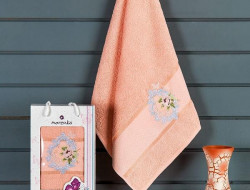 Полотенце махровое BRENTIS оранжевое 50х90 в коробке