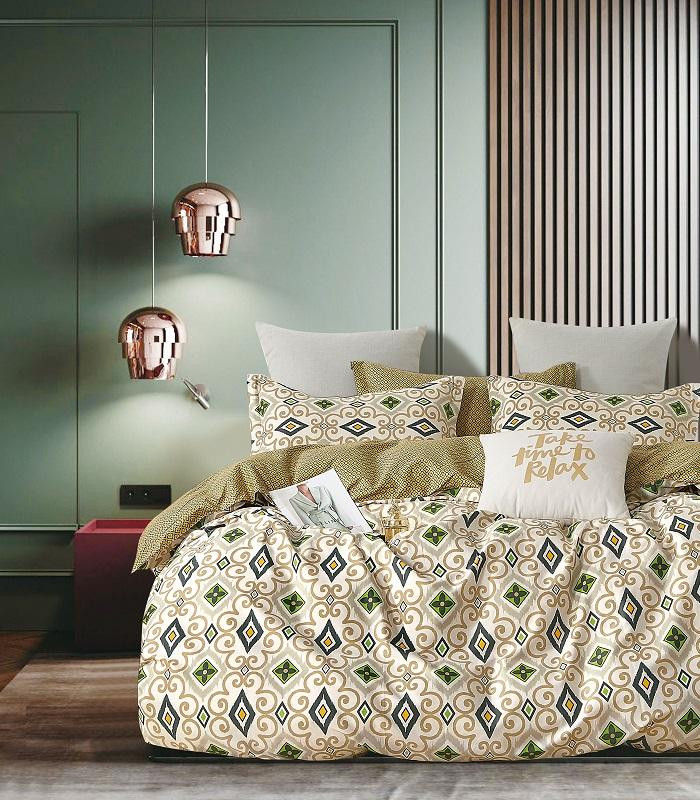 Постельное белье двухстороннее из твила TANGO TPIG-1662 50х70 (2шт), 70х70 (2шт) евро