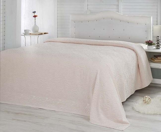 Простыня махровая жаккардовая KARNA ESRA абрикосовая 160х220