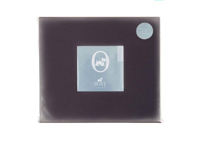 Простыня на резинке из сатина BOVI 05103 БАЗОВАЯ горький шоколад 140х200