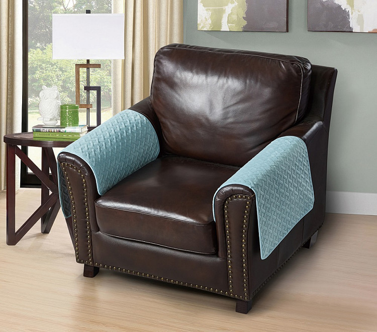 Накидка на подлокотники из микрофибры TANGO SOFA бирюзовая 70x70 (1шт)