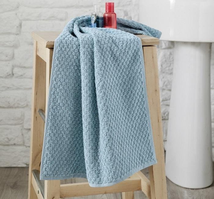 Полотенце хлопковое с жаккардом KARNA DAMA зеленое 50х90