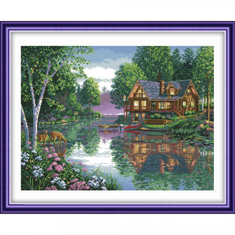 Набор для вышивания DIMENSIONS 35183 Уютный коттедж 40x30 см