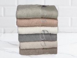 Набор кухонных полотенец махровых хлопковых с вышивкой KARVEN ELIT HM777 ROSE 30х50 (6шт)