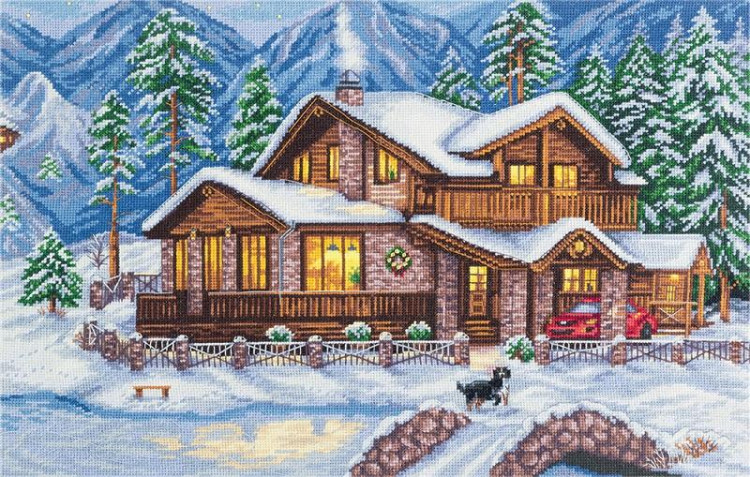 Набор для вышивания PANNA Золотая коллекция PS-1990 ГОРНОЕ ШАЛЕ 41х28