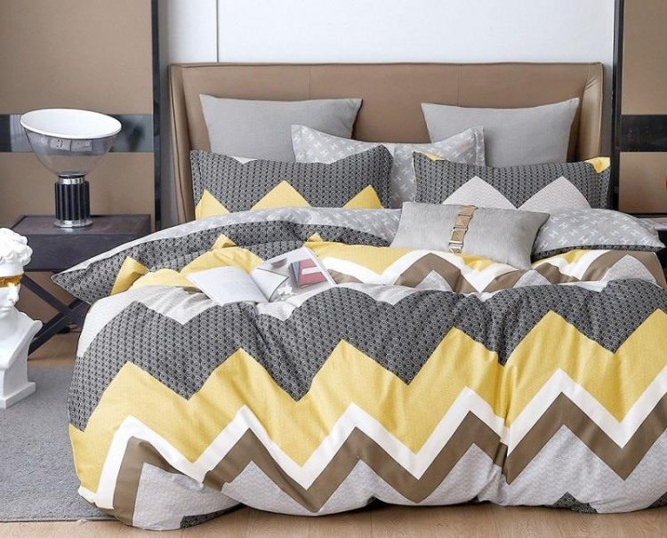 Постельное белье двухстороннее из твил-сатина SAILID BP-126-1 1,5-спальное