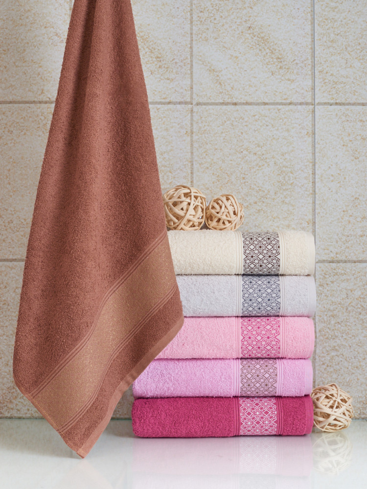 Полотенце махровое DIVA AFRODITA BUNGA 70х140 (1шт) коричневое