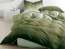 Постельное белье из микросатина TANGO градиент зеленый 50х70 (1шт), 70х70 (1шт) 1,5-спальное