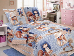 Детское постельное белье из бязи двухстороннее АЛЬВИТЕК ПА-1-ЛУЧШАЯ ПОДРУГА