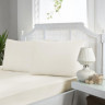 Простыня на резинке из сатина KARVEN P898 кремовая 100х200х33 с наволочкой 50х70