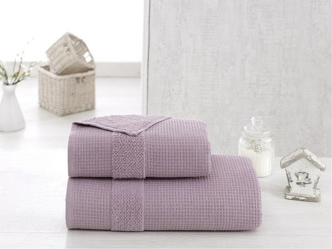 Полотенце двухстороннее из микрокоттона KARNA TRUVA светлая лаванда 90х150
