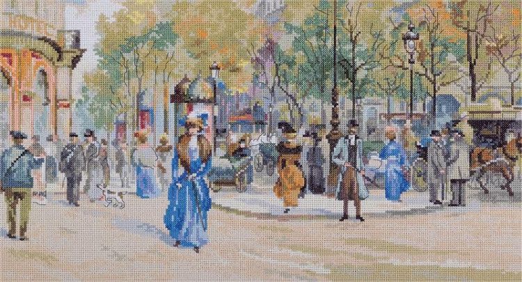 Набор для вышивания PANNA Золотая коллекция VH-7008 БУЛЬВАР КАПУЦИНОК 45х24,5