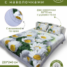 Покрывало из сатина стеганное с вышивкой DIVA AFRODITA PREMIUM 050 РУССКОЕ ПОЛЕ 220х240 с наволочками 50х70 (2шт)