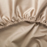 Постельное белье из египетского хлопка с простыней на резинке 160х200 GERMAN GRASS Caramel Beige Allure Grass евро