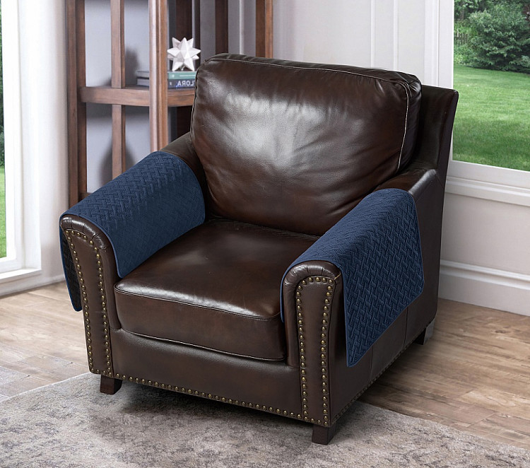 Накидка на подлокотники из микрофибры TANGO SOFA синяя 70x70 (1шт)