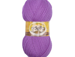 Пряжа ADELIA LEDA №205 сиреневая 99% акрил, 1% люрекс, 5 шт х 100 гр, 340 м +/- 8 м