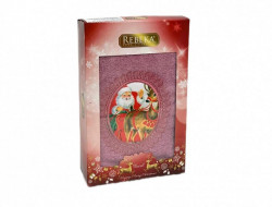 Полотенце махровое хлопковое KARVEN HS1710 REBEKA НОВЫЙ ГОД V3 лиловое 50х90