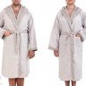 Халат банный унисекс из хлопка и льна DEVILLA 03592 SENSES мокко S