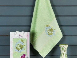 Полотенце махровое BRENTIS фисташковое 50х90 в коробке