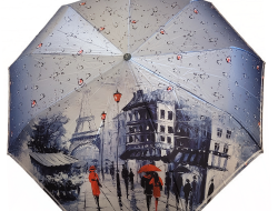 Зонт POPULAR полный автомат усиленный Улочки Монмартра