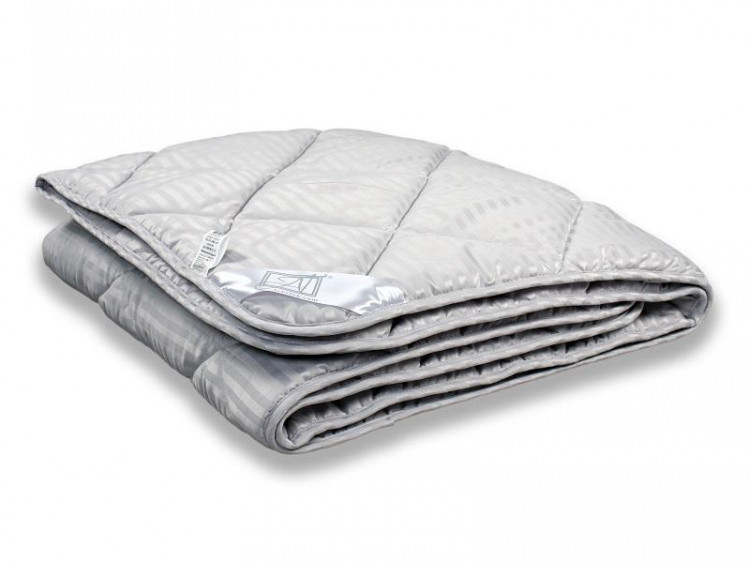 Одеяло стеганое АЛЬВИТЕК SILKY DREAM ОМСВ-О-15 жемчужно-серое 140x205 легкое