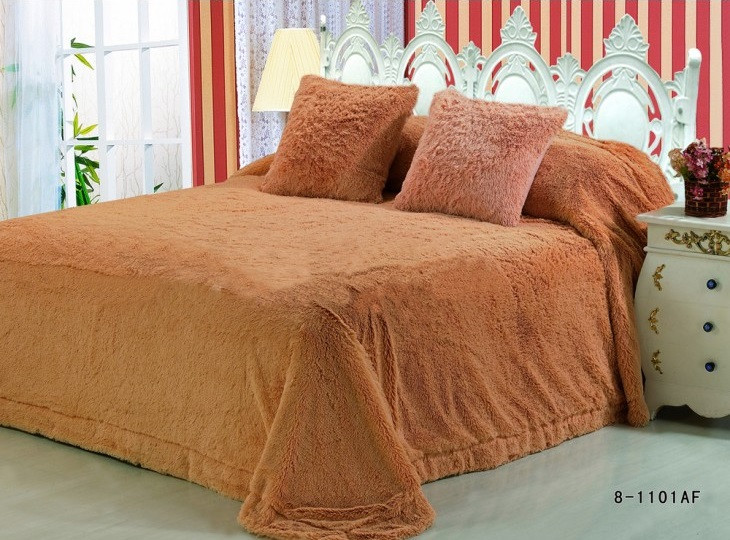 Покрывало из искусственного меха CLORIS КУЭЛЬДО рыжее 220х240