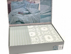 Постельное белье из бамбука KARVEN N065 JARDIN ментол 50х70 (4шт) евро