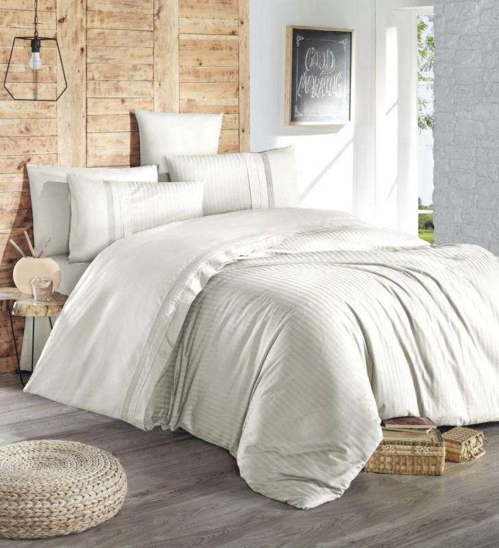 Постельное белье из DELUXE ранфорса KARVEN N030 GALA KREM 50х70 (2шт), 70х70 (2шт) семейное