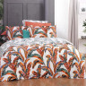 Постельное белье из сатина де люкс SAREV 300TC N082 DEFNE V1-ORANJ 50х70 (4шт) евро