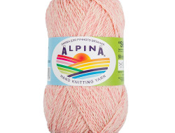 Пряжа ALPINA SHEBBY №07 кремовый-коралловый 100% хлопок 10 шт х 50 гр, 150 м +/- 7 м