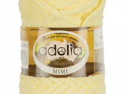 Пряжа ADELIA MIMI №15 бледно-желтая 100% полиэстер, 5 шт х 100 гр, 80 м +/- 4 м