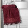 Полотенце жаккардовое KARNA OTTOMAN бордовое 70х140