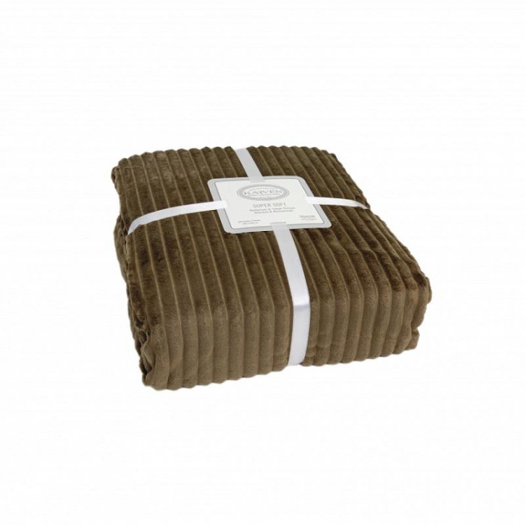 Плед из полиэстера KARVEN SUPER SOFT P941 DIAS шоколад 160х220