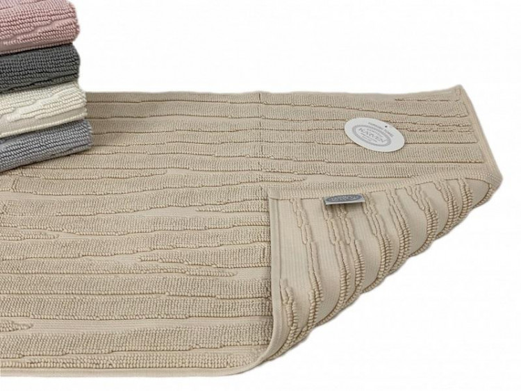 Коврик для ног махровый хлопковый KARVEN KV434 WAY bej 50х80