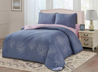Постельное белье из твила с одеялом TANGO PRIMAVERA серые акценты 50х70 (1шт), 70х70 (1шт) 1,5-спальное