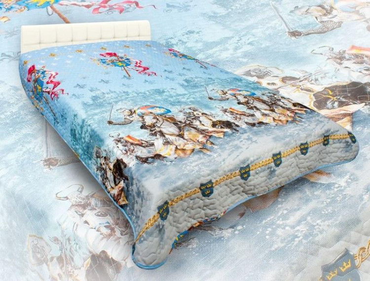 Покрывало детское стеганое тонкое АЛЬВИТЕК РЫЦАРИ 150х215