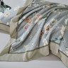 Постельное белье с летним одеялом из фланели ASABELLA Цветочная дымка 50х70 (2шт) евро