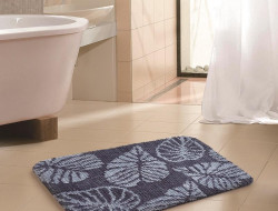 Коврик из микрофибры TANGO RAINBOW ЛИСТЬЯ серый 40х60