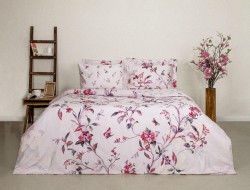 Постельное белье из сатина TAC DIGITAL ASSEN красное евро