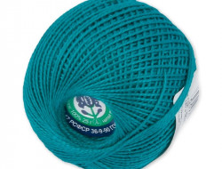 Пряжа СПБ ИРИС №3514 темно-бирюзовая 100% мерсеризованный хлопок 20 шт х 25 гр, 150 м